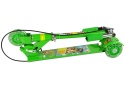 Hulajnoga Trójkołowa Lean Toys świecące koła LED z hamulcem Green 3l+
