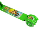 Hulajnoga Trójkołowa Lean Toys świecące koła LED z hamulcem Green 3l+