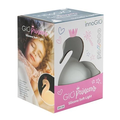 Lampka silikonowa nocna dla dziecka InnoGIO GIOprincess GIO-120 Lampka silikonowa nocna dla dziecka InnoGIO GIOprincess GIO-120