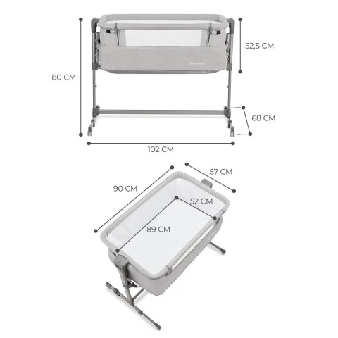 Łóżeczko dostawne Kinderkraft Neste Up Grey Light Melange Łóżeczko dostawne Kinderkraft Neste Up Grey Light Melange