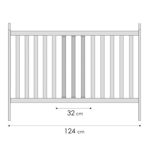 Drewniane łóżeczko dziecięce 120x60 Tomi XXII szary/sosna z szufladą