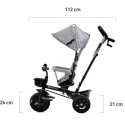 Rowerek dziecięcy trójkołowy 6w1 Kinderkraft Aveo Rose Pink 9m+