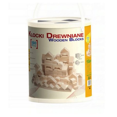 Drewniane klocki 3toysm KN2 zestaw 2w1 + sorter 150 szt. Drewniane klocki 3toysm KN2 zestaw 2w1 + sorter 150 szt.