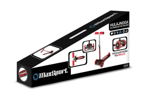 Hulajnoga dziecięca trójkołowa Artyk MaxSport ze świecącymi kołami 3l+ Hulajnoga dziecięca trójkołowa Artyk MaxSport ze świecącymi kołami 3l+