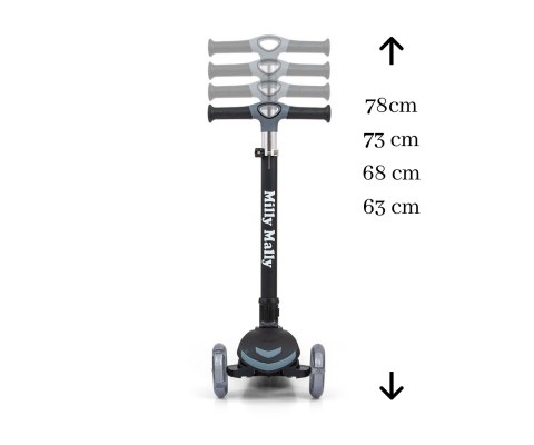 Hulajnoga dziecięca Milly Mally Scooter Boogie Black 3l+ Hulajnoga dziecięca Milly Mally Scooter Boogie Black 3l+