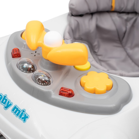 Chodzik dziecięcy z kierownicą i silikonowymi kółkami Baby Mix 39121 6m+ Chodzik dziecięcy z kierownicą i silikonowymi kółkami Baby Mix 39121 6m+
