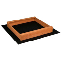 Piaskownica drewniana z daszkiem 120x120 Baby Mix czerwono-biała 18m+