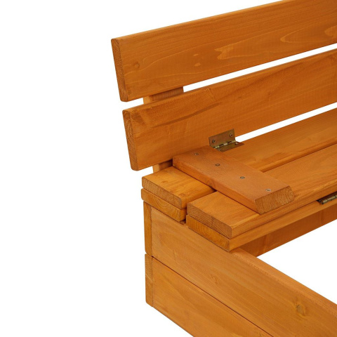 Piaskownica drewniana z ławkami zamykana 120x120 Baby Mix 56167 18m+ Piaskownica drewniana z ławkami zamykana 120x120 Baby Mix 56167 18m+