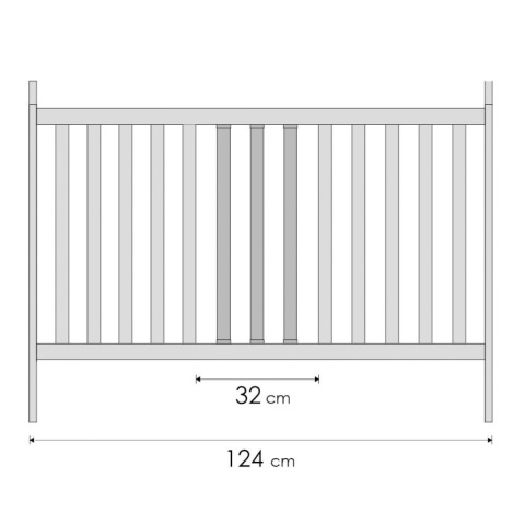 Łóżeczko dziecięce 120x60 Tomi XXII szary/sosna szuflada