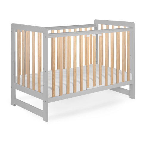 Drewniane łóżeczko dziecięce 120x60 Tomi XXII szary/buk