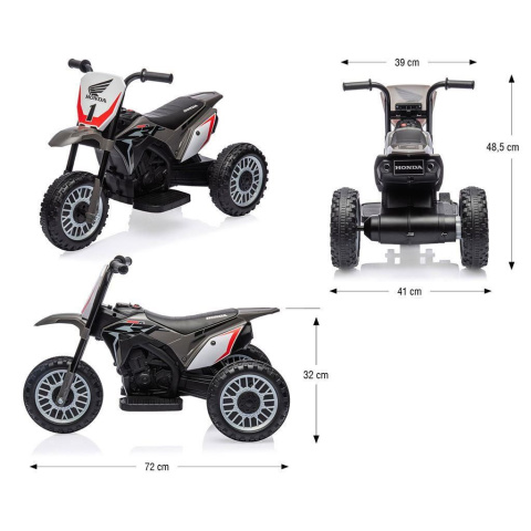 Pojazd na akumulator Baby Mix Honda CRF 450R szary 55723 2l+ Pojazd na akumulator Baby Mix Honda CRF 450R szary 55723 2l+