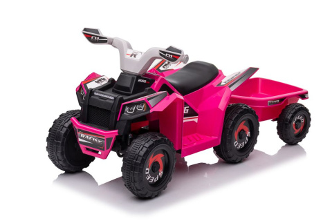 Quad na akumulator Lean Toys XMX630T różowy z przyczepą 3l+ Quad na akumulator Lean Toys XMX630T różowy z przyczepą 3l+
