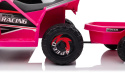 Quad na akumulator Lean Toys XMX630T różowy z przyczepą