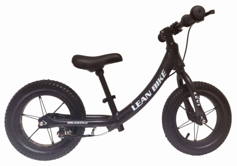 Rowerek biegowy do odpychania Lean Toys Levi czarny 5276 2l+