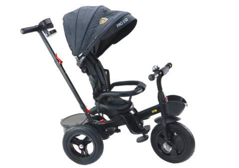 Rowerek trójkołowy Lean Toys PRO550 czarny 20123 6m+ Rowerek trójkołowy Lean Toys PRO550 czarny 20123 6m+