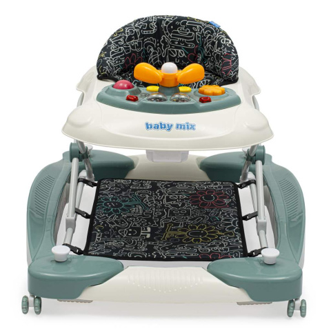 Chodzik dziecięcy z huśtawką i silikonowymi kółkami Baby Mix 53260 6m+ Chodzik dziecięcy z huśtawką i silikonowymi kółkami Baby Mix 53260 6m+