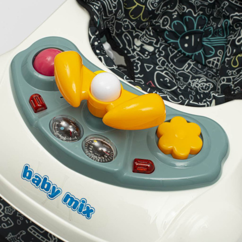 Chodzik dziecięcy z huśtawką i silikonowymi kółkami Baby Mix 53260 6m+ Chodzik dziecięcy z huśtawką i silikonowymi kółkami Baby Mix 53260 6m+