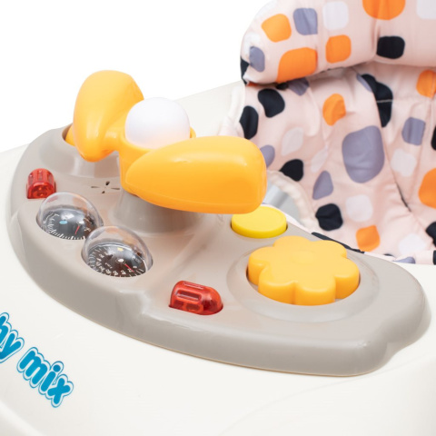 Chodzik dziecięcy z kierownicą i silikonowymi kółkami Baby Mix 39120 6m+ Chodzik dziecięcy z kierownicą i silikonowymi kółkami Baby Mix 39120 6m+