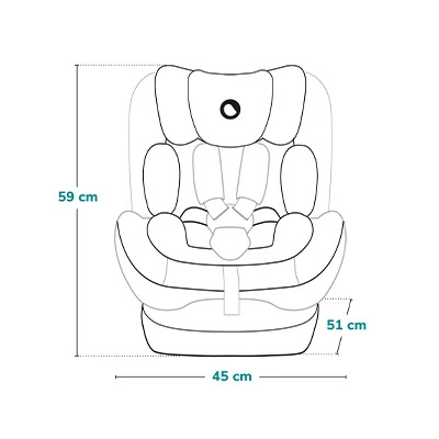 Fotelik samochodowy 40-150 cm Lionelo Izzy i-Size Black Carbon