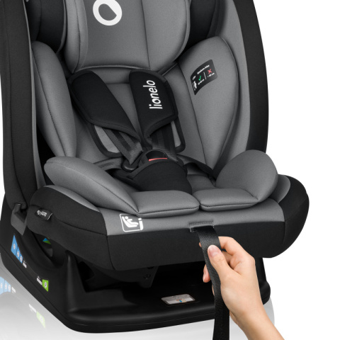 Fotelik samochodowy 40-150 cm Lionelo Izzy i-Size Black Grey
