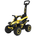 Jeździk z rączką quad Baby Mix Mega żółty 56316 12m+