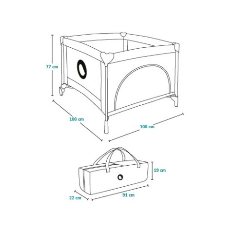 Kojec dla dziecka Lionelo Bonnie Grey Stone