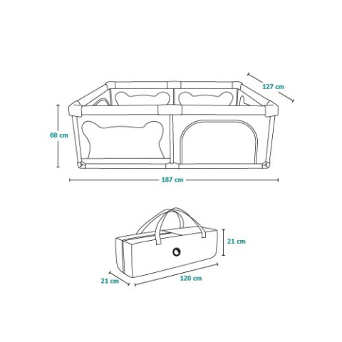 Kojec dla dziecka Lionelo Willow Beige Sand