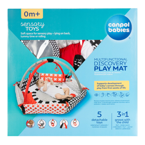 Sensoryczna mata do zabawy Canpol Babies 3w1 SENSORY TOYS 68/077 0+ Sensoryczna mata do zabawy Canpol Babies 3w1 SENSORY TOYS 68/077 0+
