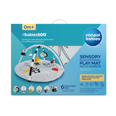 Sensoryczna mata edukacyjna z lusterkiem Canpol BabiesBoo 68/092 0+ Sensoryczna mata edukacyjna z lusterkiem Canpol BabiesBoo 68/092 0+