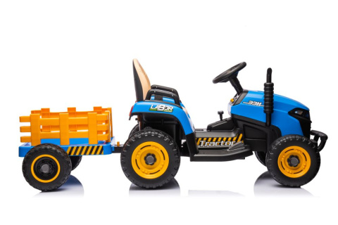 Traktor na akumulator z przyczepą Lean Toys BBH-030 niebieski 3l+