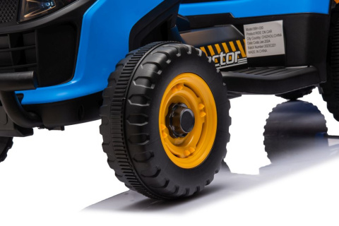Traktor na akumulator z przyczepą Lean Toys BBH-030 niebieski 3l+
