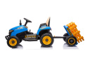 Traktor na akumulator z przyczepą Lean Toys BBH-030 niebieski 3l+