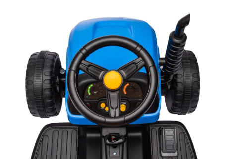 Traktor na akumulator z przyczepą Lean Toys BBH-030 niebieski 3l+