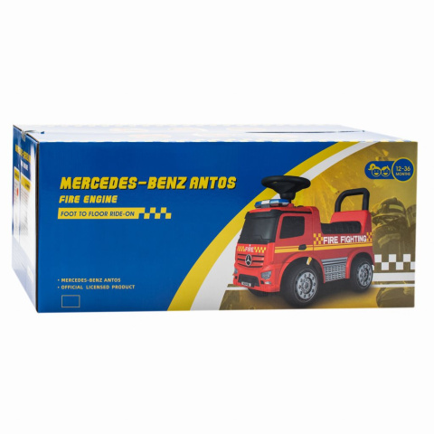 Dziecięcy jeździk z dźwiękiem Mercedes Baby Mix Straż Pożarna 45782 12 m+