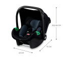 Fotelik samochodowy 40-75 cm Kinderkraft Mink Pro i-Size Black