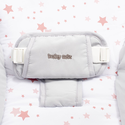 Leżaczek multifunkcjny z wibracjami Baby Mix Gwiazdki różowy 53427 0+ Leżaczek multifunkcjny z wibracjami Baby Mix Gwiazdki różowy 53427 0+