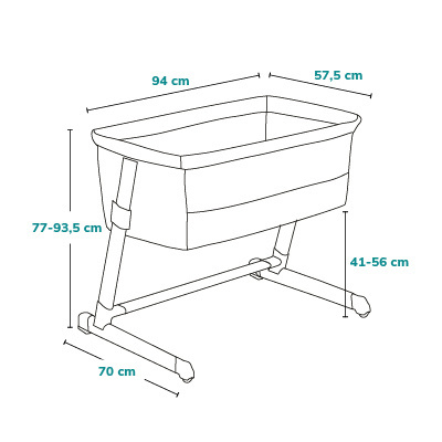 Łóżeczko dostawne Lionelo Thomi Plus 5w1 Grey Concrete Łóżeczko dostawne Lionelo Thomi Plus 5w1 Grey Concrete