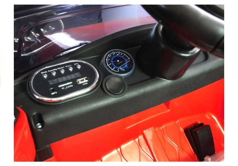 Auto na akumulator Lean Toys HL1638 z MP3 czerwone 2831 3l+ Auto na akumulator Lean Toys HL1638 z MP3 czerwone 2831 3l+