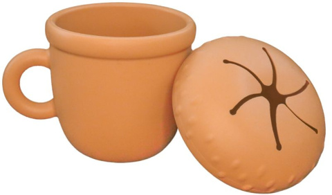 MyRoys Silikonowy kubeczek na przekąski 150 ml brązowy MyRoys Silikonowy kubeczek na przekąski 150 ml brązowy