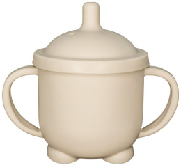 MyRoys Silikonowy kubeczek niekapek 150 ml beżowy