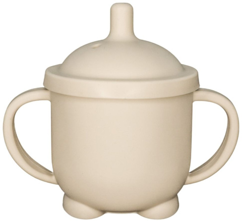 MyRoys Silikonowy kubeczek niekapek 150 ml beżowy