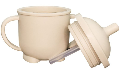 MyRoys Silikonowy kubeczek niekapek 150 ml beżowy