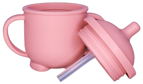 MyRoys Silikonowy kubeczek niekapek 150 ml różowy