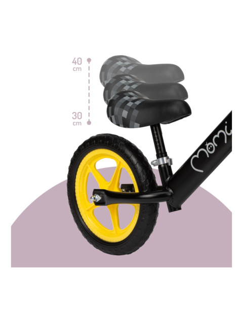 Rowerek biegowy dziecięcy MoMi Fleet czarny 3l+