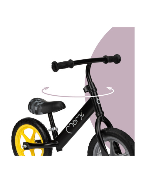 Rowerek biegowy dziecięcy MoMi Fleet czarny 3l+