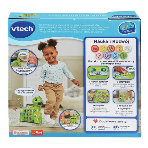 Zabawka edukacyjna interaktywna VTech Dino Łakomczuszek 61956 2l+ Zabawka edukacyjna interaktywna VTech Dino Łakomczuszek 61956 2l+