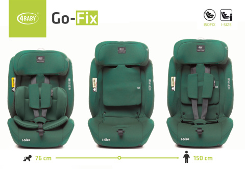 Fotelik samochodowy 76-150 cm 4Baby Go-Fix i-Size Dark Green Fotelik samochodowy 76-150 cm 4Baby Go-Fix i-Size Dark Green