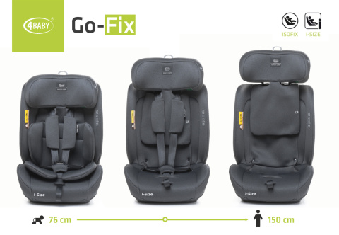 Fotelik samochodowy 76-150 cm 4Baby Go-Fix i-Size Graphite Fotelik samochodowy 76-150 cm 4Baby Go-Fix i-Size Graphite