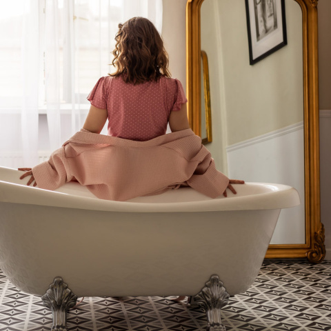 Koszula ciążowa Eevi Linda krótki rękaw różowa serca XL Koszula ciążowa Eevi Linda krótki rękaw różowa serca XL
