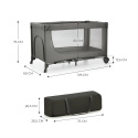 Łóżeczko turystyczne Kinderkraft Joy 2 Dark Grey Łóżeczko turystyczne Kinderkraft Joy 2 Dark Grey